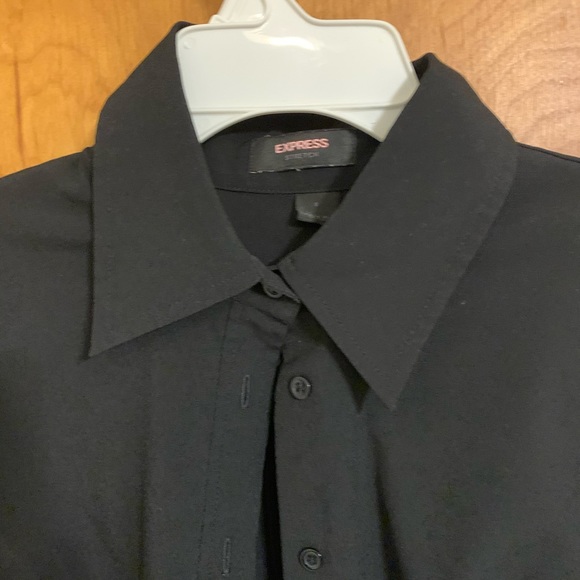 Express Black Button Down Collared Shirt - Picture 4 of 6